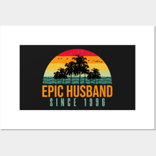 Epic Husband Since 1996 - Funny 26th wedding anniversary gift for him Posters and Art